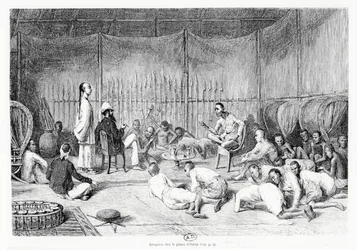 Empfang durch den Prinzen von Oubon, Laos, 1877